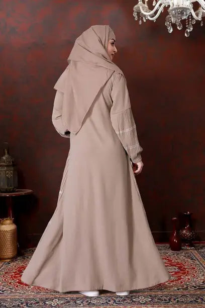 Gold Frill Abaya with Hijab